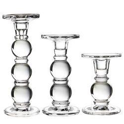 Upmarket Quality Wholesale clear tall glass candelabra candlestick holder for party