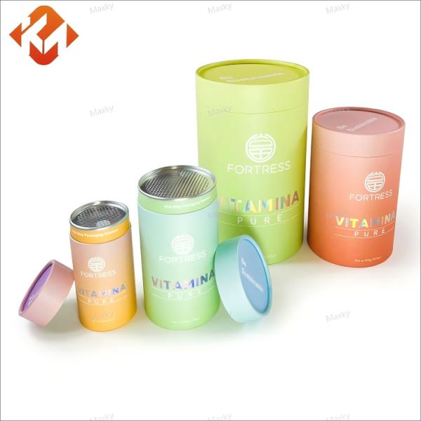 Diversified custom printing high-value creative round food cardboard paper tube packaging snack tea packaging