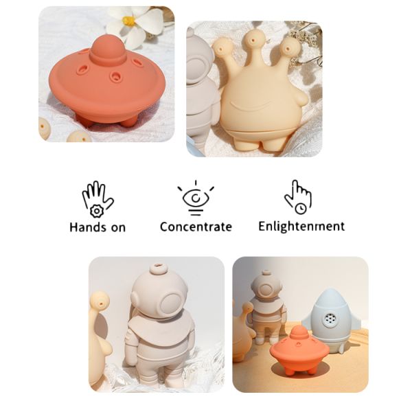 PAISEN Bpa Free Silicon Soft Toys Toddler Kids Water Spray Bathing Toy Shower Silicone Baby Bath Toys Set For Children Toddlers