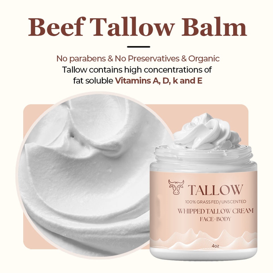 OEM ODM Brand Skincare Products: Whipped Beef Fat Moisturizing Soothing Skincare Facial Body Moisturizing Cream Fragrance