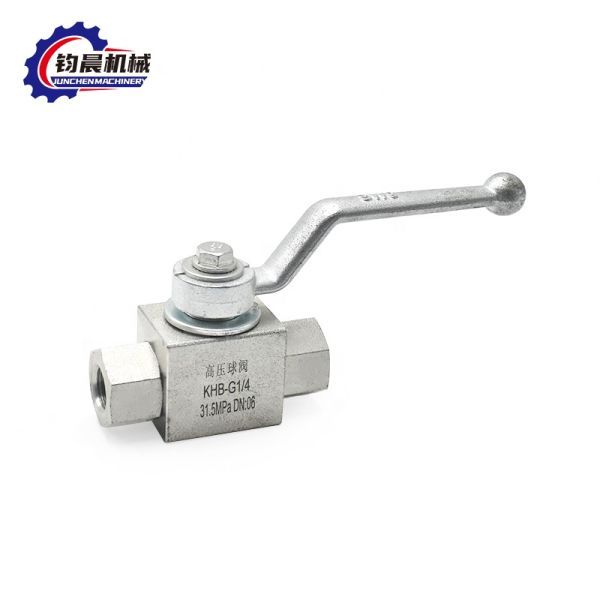Customized Zweiwege-Kugel Hahn KHB-G1/4 Serie Hydraulischer Hochdruck Port Size
