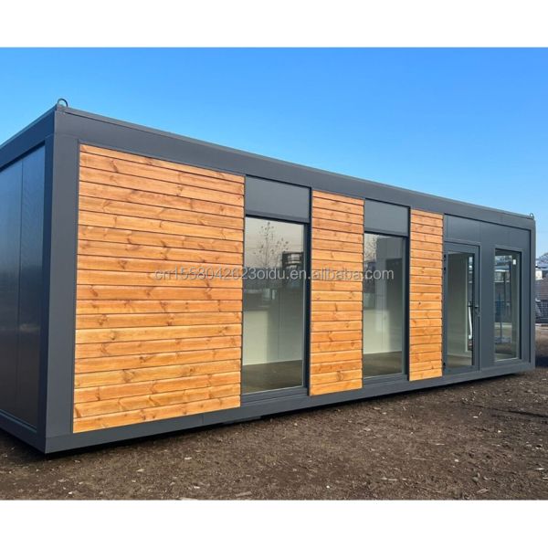 Chambres préfabriquées de conteneurs de 20 pieds 40 pieds Design moderne Chambres préfabriquées de couleur en bois pour couples Familles Hôtels en plein air