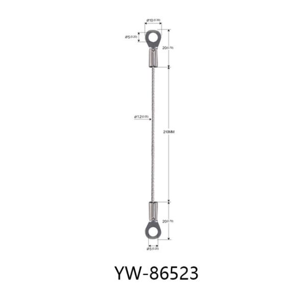 Hook Rigging Rope Lifting Slings 304 Stainless Steel Wire Rope With Loop YW86518