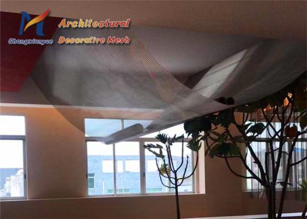 Ss 201 Architectural Cable Mesh Decorative Cambered Ceilings Facades Exhibition Hall