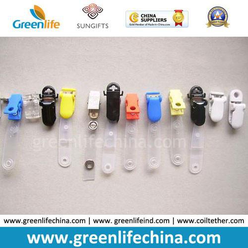 Plastic ID Tooth Lid Colored Clip W/Clear Strap Holder