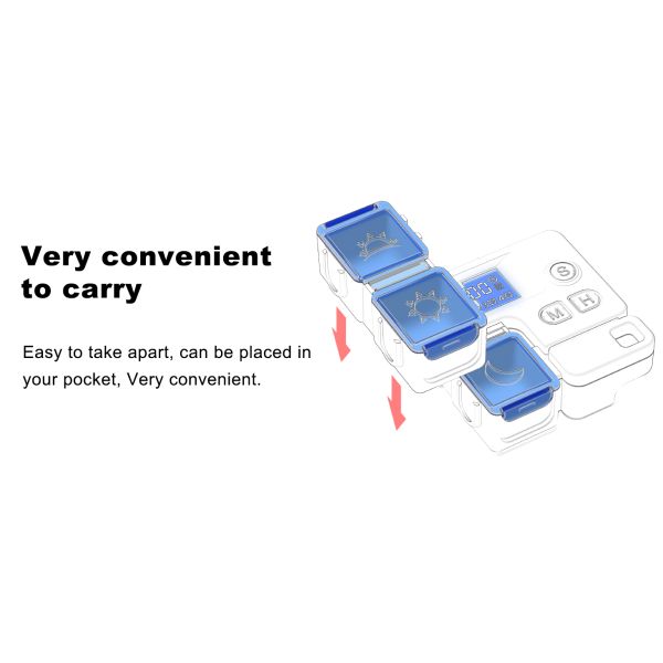 Smart Pill Box,7 Day Pill Organizer,4 Alarm Clocks,AM/PM Automatic Alarm Reminder,Hold Vitamins Fish Oil,Supplements,Travel Pill Or Pillganizer,Suitable For The Elderly, Children, Office Workers