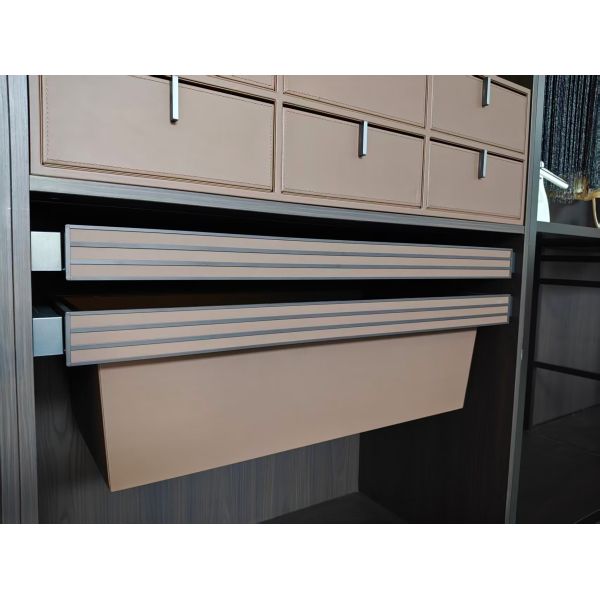 MJMHD DB-4 Pull-out Basket / Drawer Organizer: Eco-Friendly PVC over MDF Wardrobe Storage Basket, Open Design for Socks & Accessories, 864x485x270mm