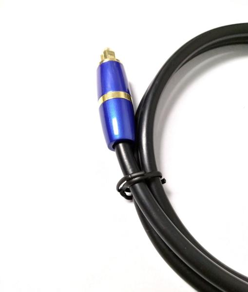Blue Toslink Digital Plastic Optical Fiber Cable 1 Meter Gold Plated PVC Jacket