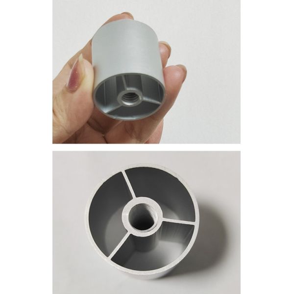 25 Mm CNC Inner Round Threaded Aluminium Tube Profiles For Desk Legs