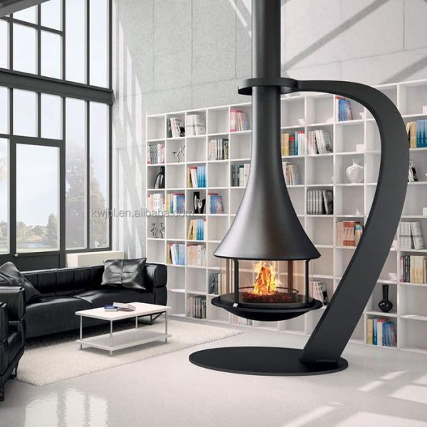 Carbon Iron Construction Wood Burning Fire Pit With Assembly Required Hanging Fireplace