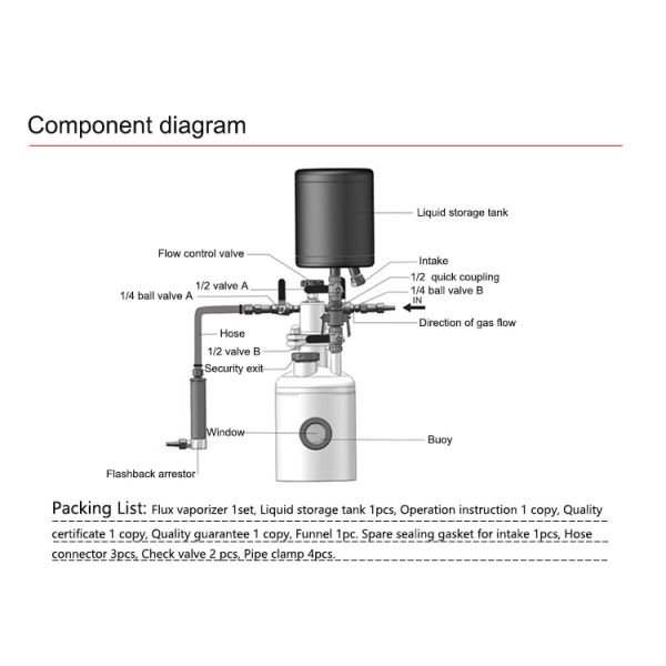 Hot Sale Gas Flux Vaporizer Tank Carbon Steel Gas Mixer Flux Device for liquid flux Ideal HVAC brazing equipment