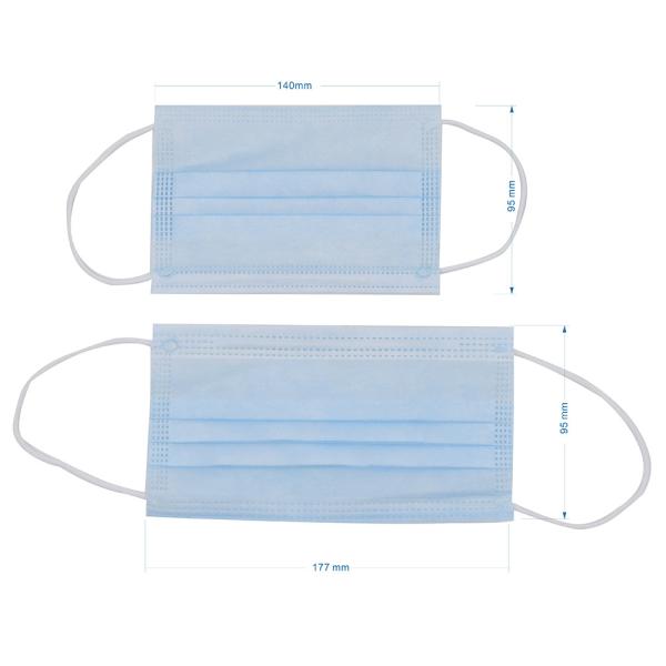Non Woven 3 Ply Kids Medical Face Mask For Hosipital / Industrial Eara