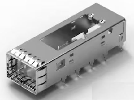 1888617-1 Single Port QSFP+ Cage with Internal/External EMI Springs