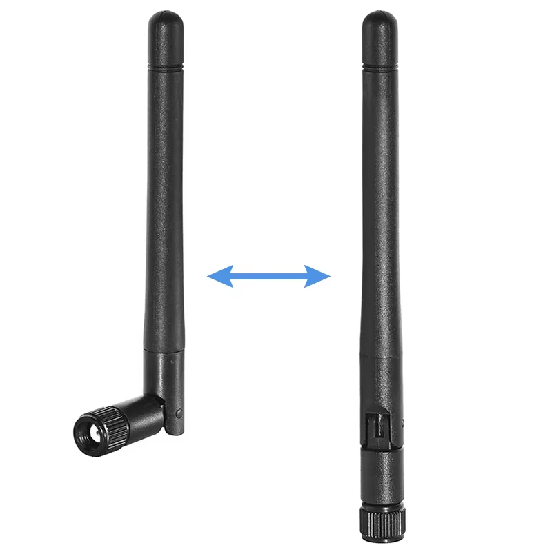 Dual Band Wifi Antenna 2.4GHz 5.8GHz Rubber Wireless Communication Antennas With Right Angle