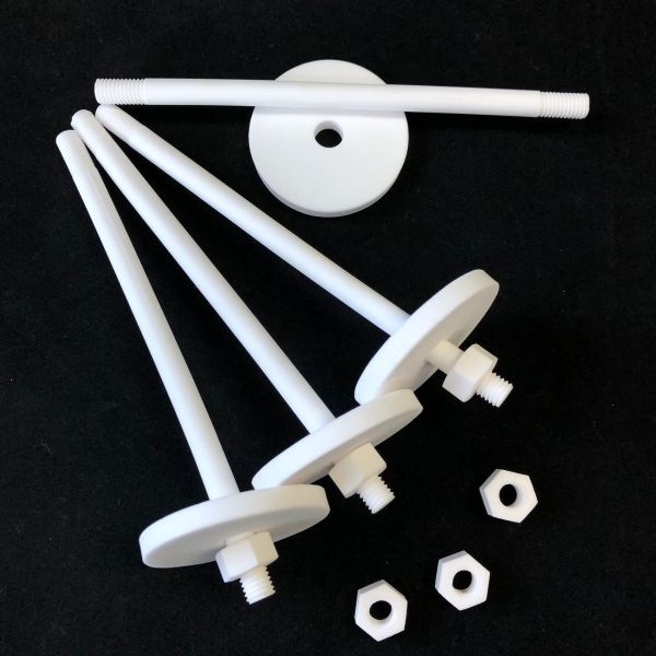 Precision Zirconia Ceramics Tubes Nuts And Bolts Screws M6 M8 M10 M12 M16 Components