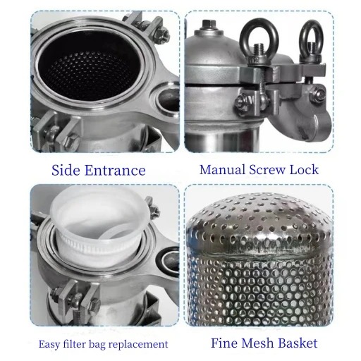 Промышленный фильтр из нержавеющей стали для оборудования для обработки воды