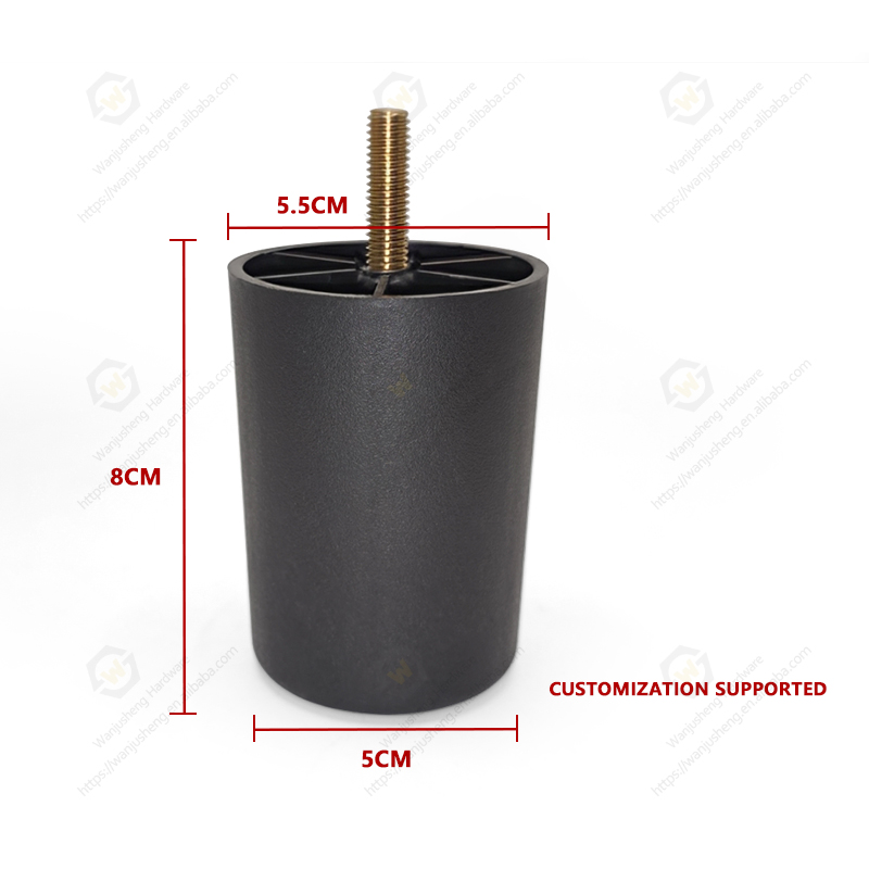 Round Plastic Feet with Screws Sofa Feet Accessories Furniture Feet