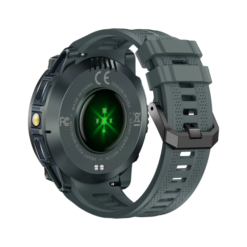 New K76A Android Smart Watch GPS AMOLED Display Chip ATS3085L 3ATM BT Call Answer Calls Message Push Compass LED Flashlight 5-10