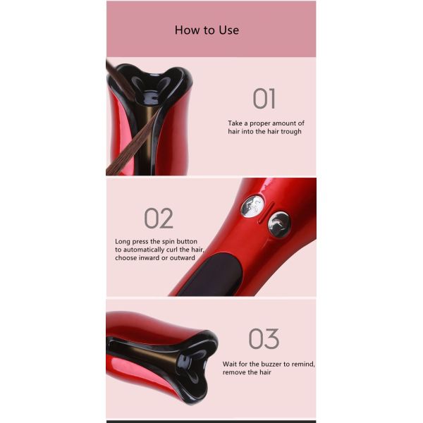 240V 60Hz 30 Min U Shape 25W Ceramic Rotating Curler