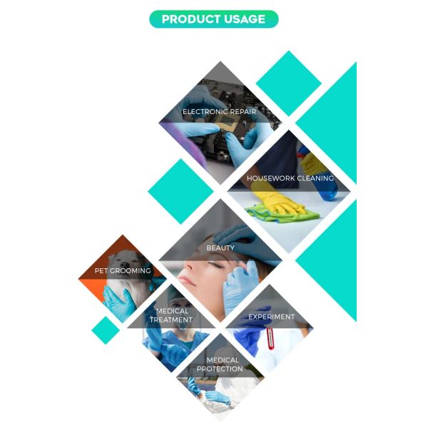 Перчатки рассмотрения нитрила устранимого медицинского порошка EN374 свободные