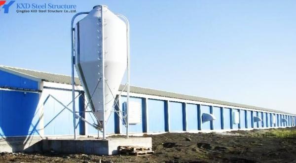 Automatic Steel Poultry House Prefab Broiler Chicken Houses with Ventilation System