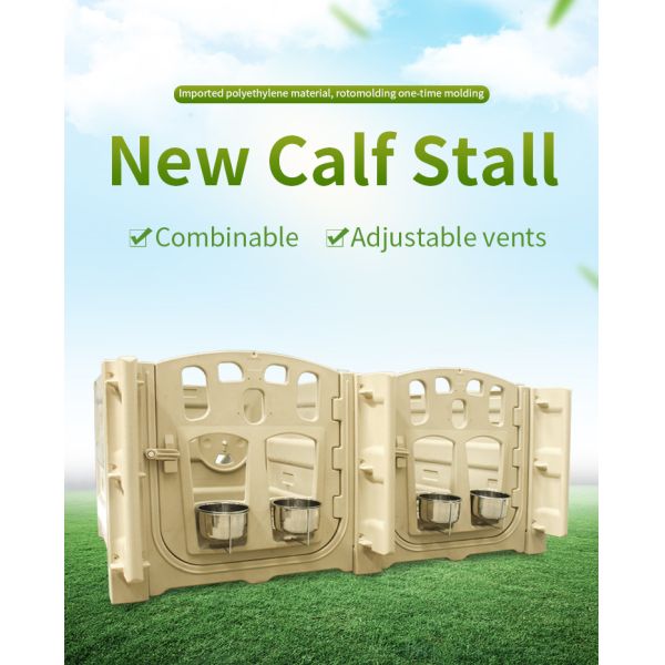 1880x1460ммx1230мм Пластиковый огородок для телят с кормлением из нержавеющей стали