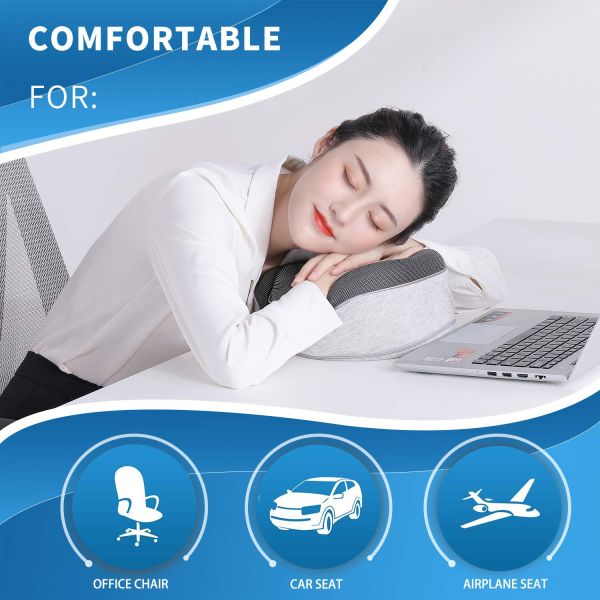 Customized Comfort Memory Foam Travel Neck Pillow for Recliners Airplane Train Office