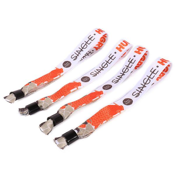 Polyester Wristbands , Promotional Custom Printed Wristbands For Events