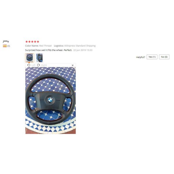 Customized PU Leather Steering Wheel Covers for Bmw 3 Series E36 E46 E39 E38 X3 X5 Z3