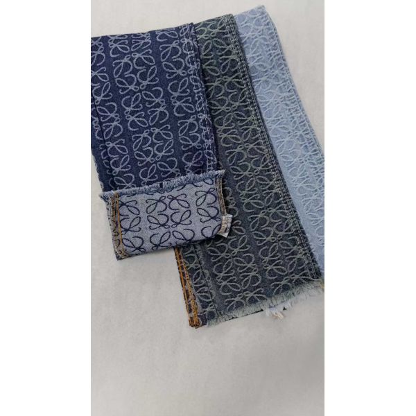 Beautiful pattern Heavy weight Dark blue with full width 180cm /10x7 Denim fabric for jeans
