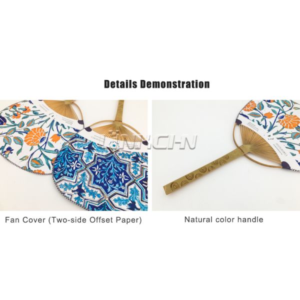 Customized Paper Paddle Handheld Decorative Fans