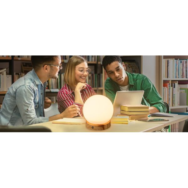 Circular Sad Bedside Lamps 10000LUX Light Therapy Lamp With Timer