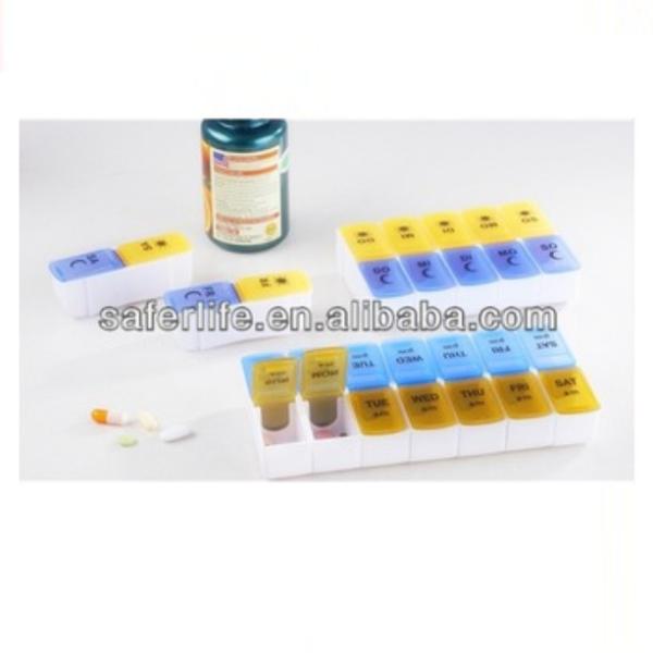 Detachable pill box Food Grade Promotion Gift  weekly 14 case medicine box Plastic Pill Organizer Box 7 days