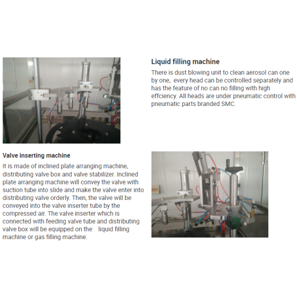 Automatic Body Spray Aerosol Can Filling Machine 30-500ml Filling Volume