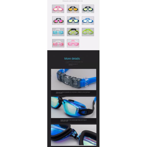 High Definition Electroplated Silicone Swimming Goggles For Men Fall Resistance waterproof swim goggles silicone swim goggles adult swimming goggles