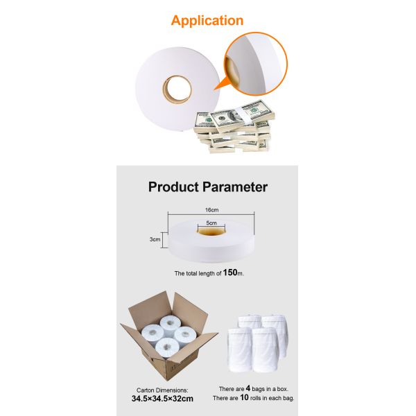 A máquina de emperramento de Billnotes deslocou imprimir o rolo de colocação de correias material da fita de papel