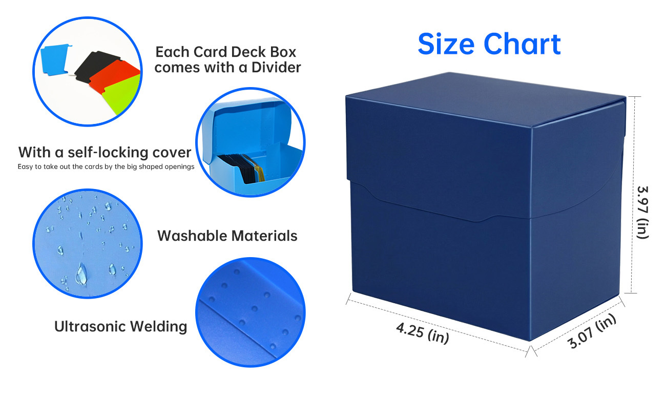 CE Mtg Card Storage Boxes Lightweight Portable Trading Card Deck Box