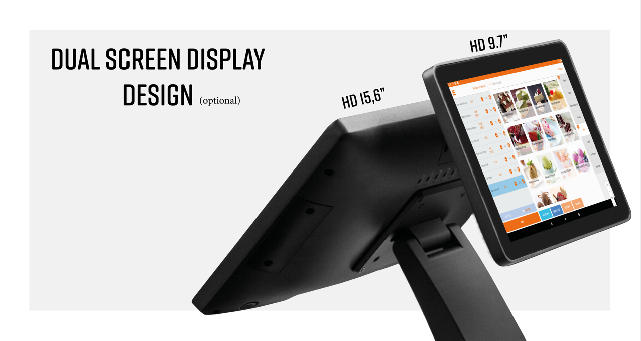 Ресторанная POS-система 15-дюймовый основной дисплей корпус из алюминиевого сплава