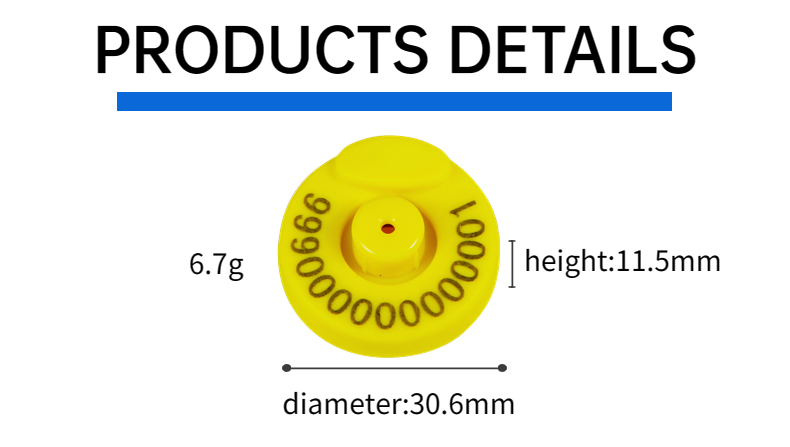 Lightweight Sheep Ear Tags With EM4305 Chip Compatible With ET907 T901