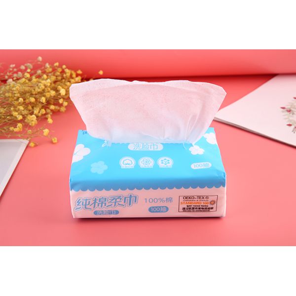 100% cotton nonwoven baby facial tissue for baby body cleaning