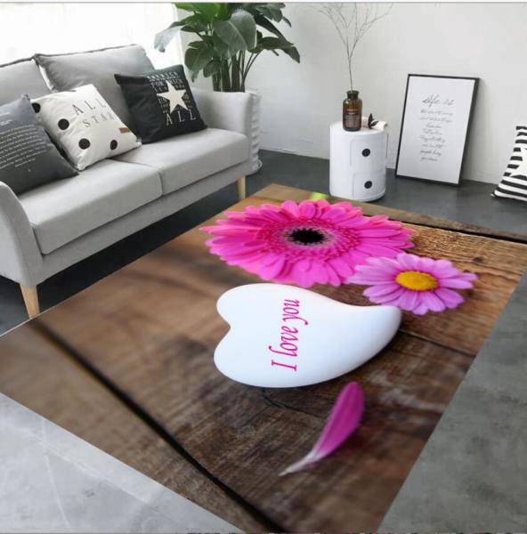 3D Printed Flower Rose And Tulip Carpets for Living Room Floor, Sofa and Bedroom