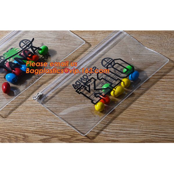 OEM cheap price plastic clear zipper school pencil case bag