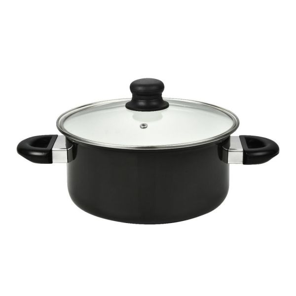 Sustainable Enamel Coated Non Stick Casserole Pot Carbon Steel Cookware Set