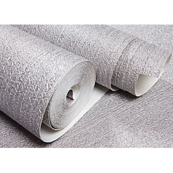 Luxury Embossed Washable Vinyl Removable Wallpaper For TV Background / Living Room