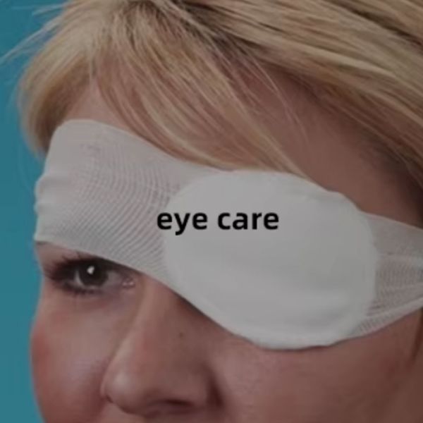 Sterile Breathable Eye Protection Pad Dressing Surgical Oval Shaped Absorbent Cotton Medical Consumables