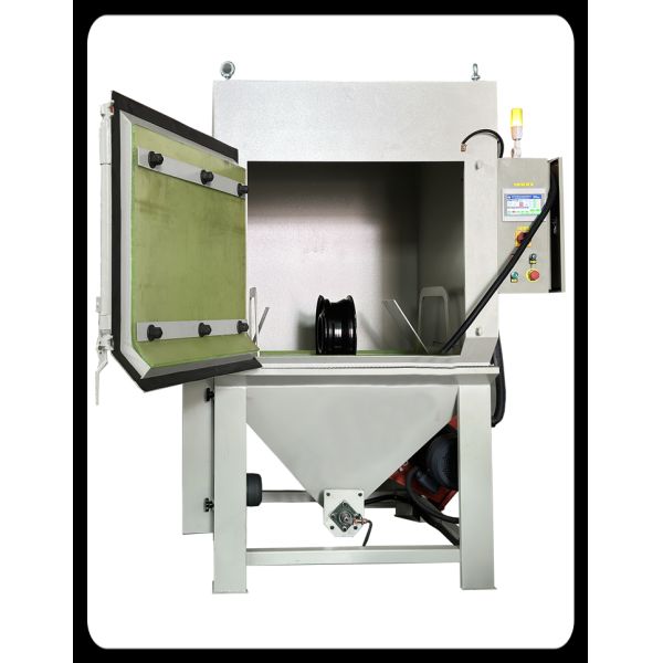 Automatic Shot Blasting Machine For Car Wheel Rims 7.5kw