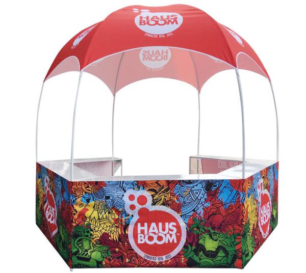 Advertising Outdoor Event Tent White Powder Coated Dye Sublimation Oxford Kiosk Booth