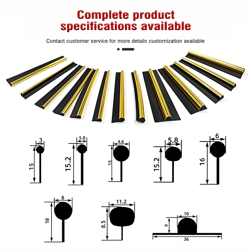 Embedded P-type Bone Strip Inlaid Wire Fabric & Leather Furniture PVC Decorative Chair and Sofa Edge Wrapping Bone Strip
