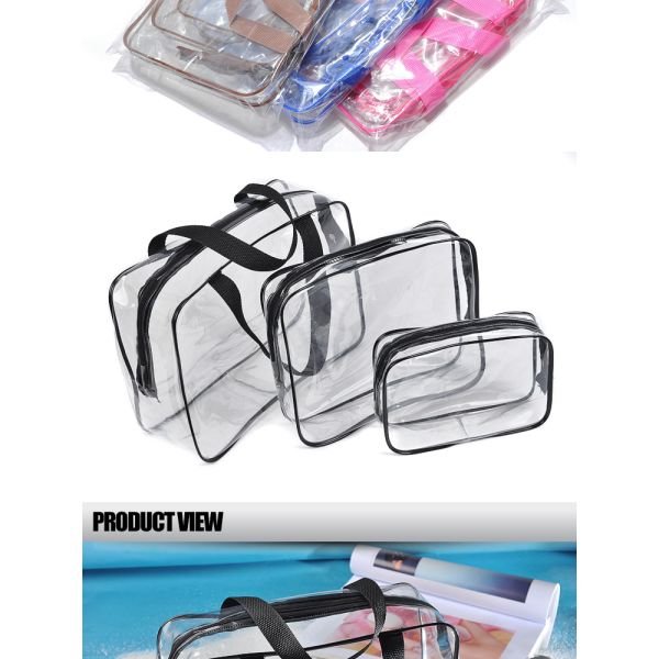 waterproof hanging toiletry bag for travel, Vinyl Transparent PVC Cosmetic Bag /Clear Toiletry Bag/PVC Travel Makeup Bag