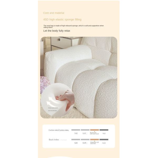 Custom Modern Villa Living Room Sofa Bed Sponge Corner Sofa Modular Sectional Lamb Fleece Cloud Couch Home Apartment